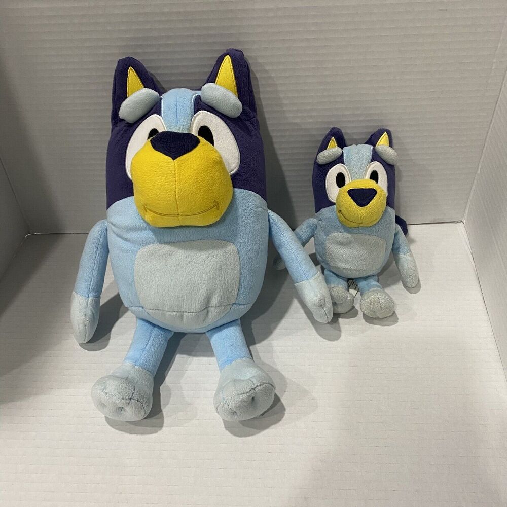 Bluey Plush Talking Stuffed Animal Toy 12" And Mini Bluey Lot Of 2